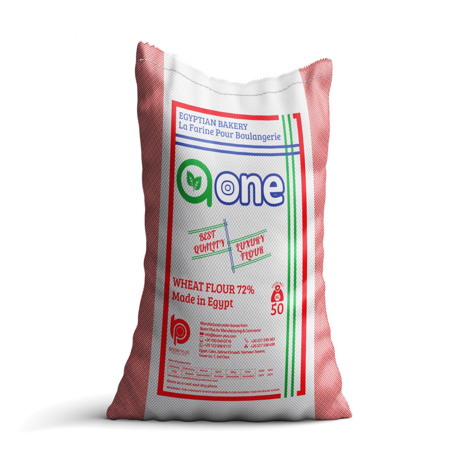 AOne 50 Kg Egyptian Flour Brand High Quality Boom Plus Pasta