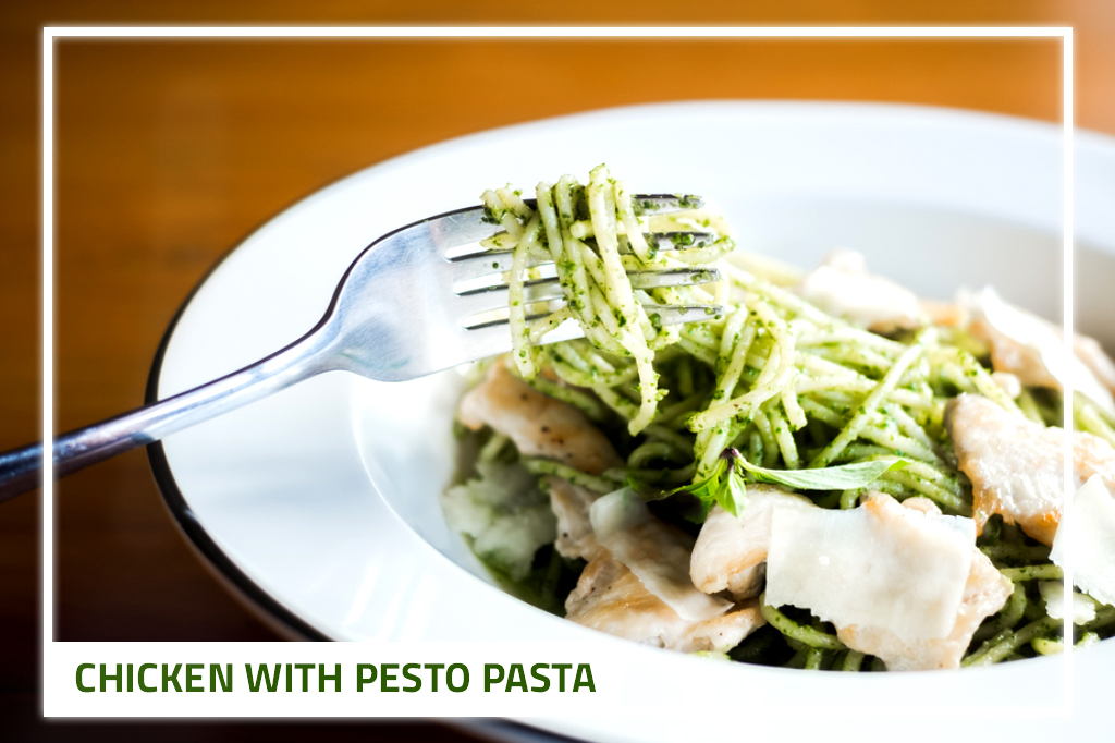 pesto pasta with chicken